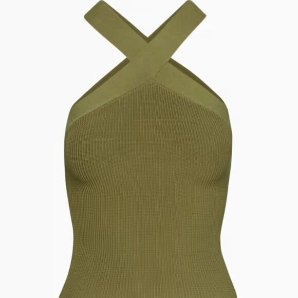 Aritzia Tops - Aritzia Babaton Sculpt Knit Criss Cross Halter Tank